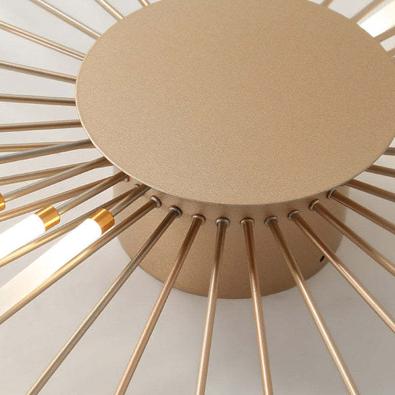 Wesley Flush-Mount Ceiling Light Fireworks, Black/Gold - Lamp Outdoor