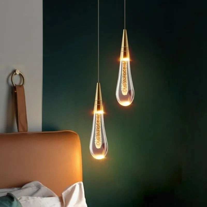 Teardrop Gold Pendant Light - Lamp Outdoor
