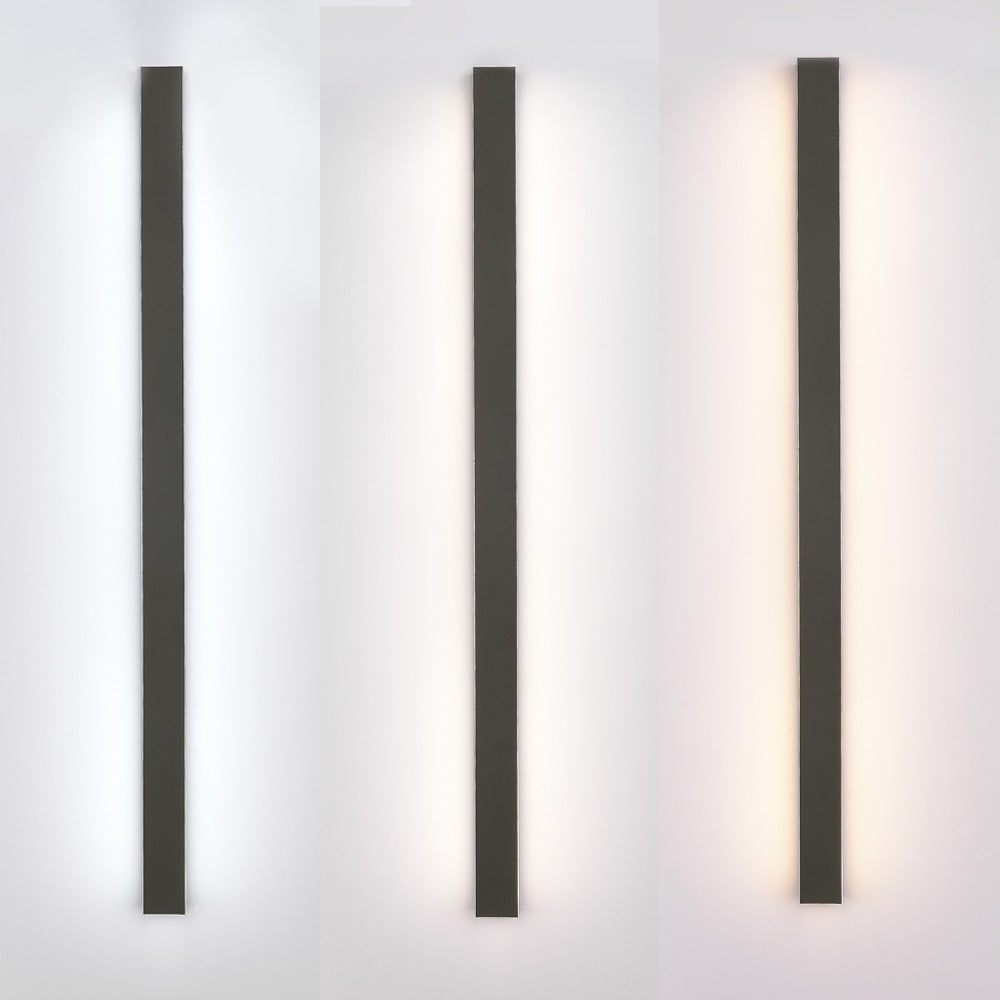 Arisha Sleek Minimalist Rimless Linear Metal Outdoor Wall Light - Lamp Outdoor