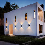 Kren Minimalist Metal Double-headed Outdoor Wall Lamp, Black - Lamp Outdoor