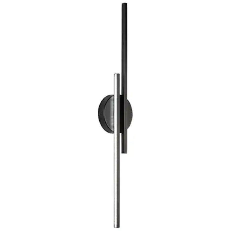 Elgo Modern Nordic Disc/Linear Metal LED Wall Lamp, Black/White - Lamp Outdoor