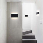 Bastro Modern Rectagulart Waterproof Outdoor Wall Lamp, Black/White - Lamp Outdoor