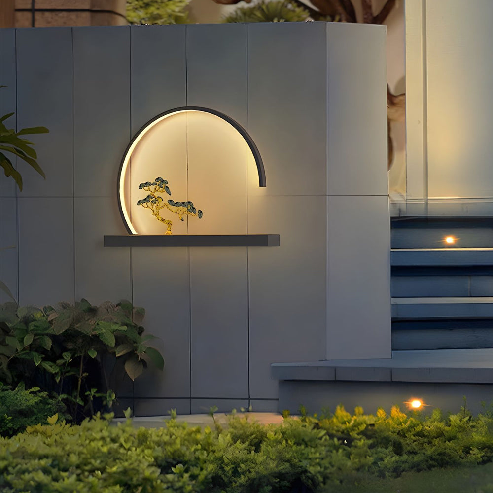 Waterproof Chinese Greeting Pine Outdoor Wall Light - Lamp Outdoor