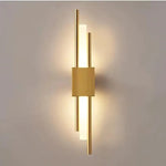 Dune Modern Bar Metal LED Wall Lamp, Black/Gold - Lamp Outdoor