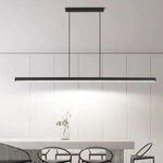 Thala Modern Linear Metal LED Pendant Light Black/Brown - Lamp Outdoor