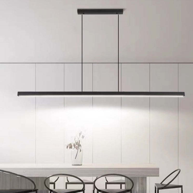 Thala Modern Linear Metal LED Pendant Light Black/Brown - Lamp Outdoor