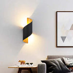 Travin Modern Conch Shape Spiral Outdoor Wall Lamp, Black/White/Gold - Lamp Outdoor