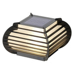 Black Lattice Hardiwred/Solar Outdoor Post Pier Mount Light - Lamp Outdoor