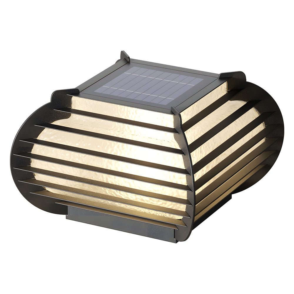Black Lattice Hardiwred/Solar Outdoor Post Pier Mount Light - Lamp Outdoor