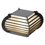 Black Lattice Hardiwred/Solar Outdoor Post Pier Mount Light - Lamp Outdoor
