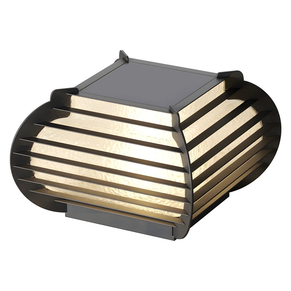 Black Lattice Hardiwred/Solar Outdoor Post Pier Mount Light - Lamp Outdoor