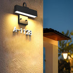 Black LED Wall-Mounted Light for House Number - Lamp Outdoor