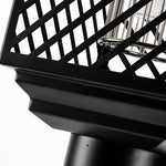Black Landscape Lighting Solar-Powered Waterproof Stainless Steel - Lamp Outdoor