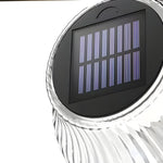 Black Metallic Arm Solar Outdoor Wall Light - Adjustable Glass Shade - Lamp Outdoor