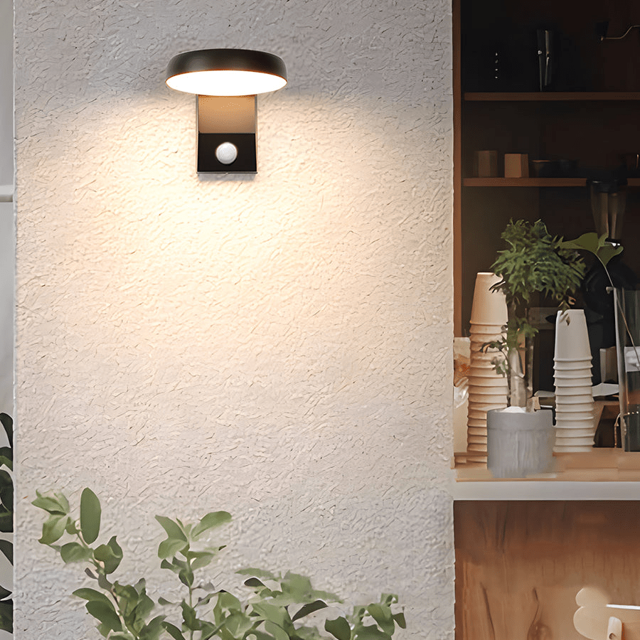 Black Motion Sensor Outdoor Wall Light - Rotatable - Lamp Outdoor