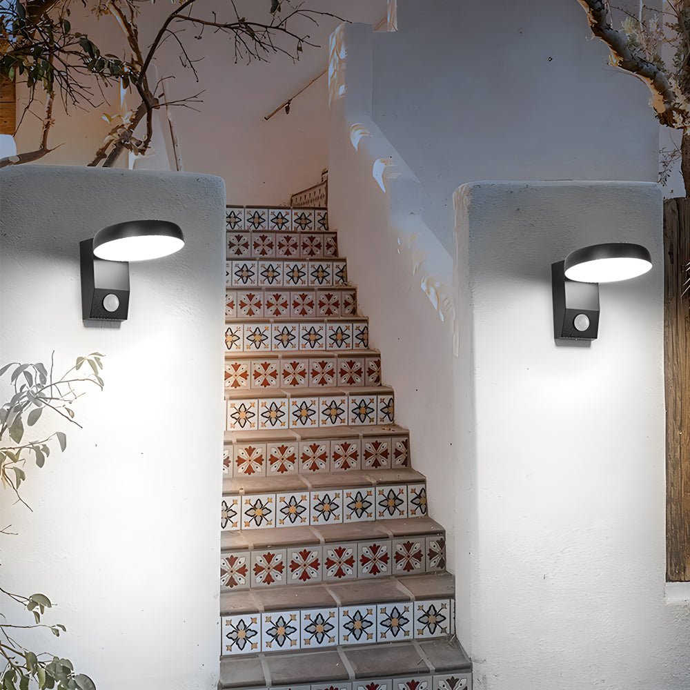 Black Motion Sensor Outdoor Wall Light - Rotatable - Lamp Outdoor
