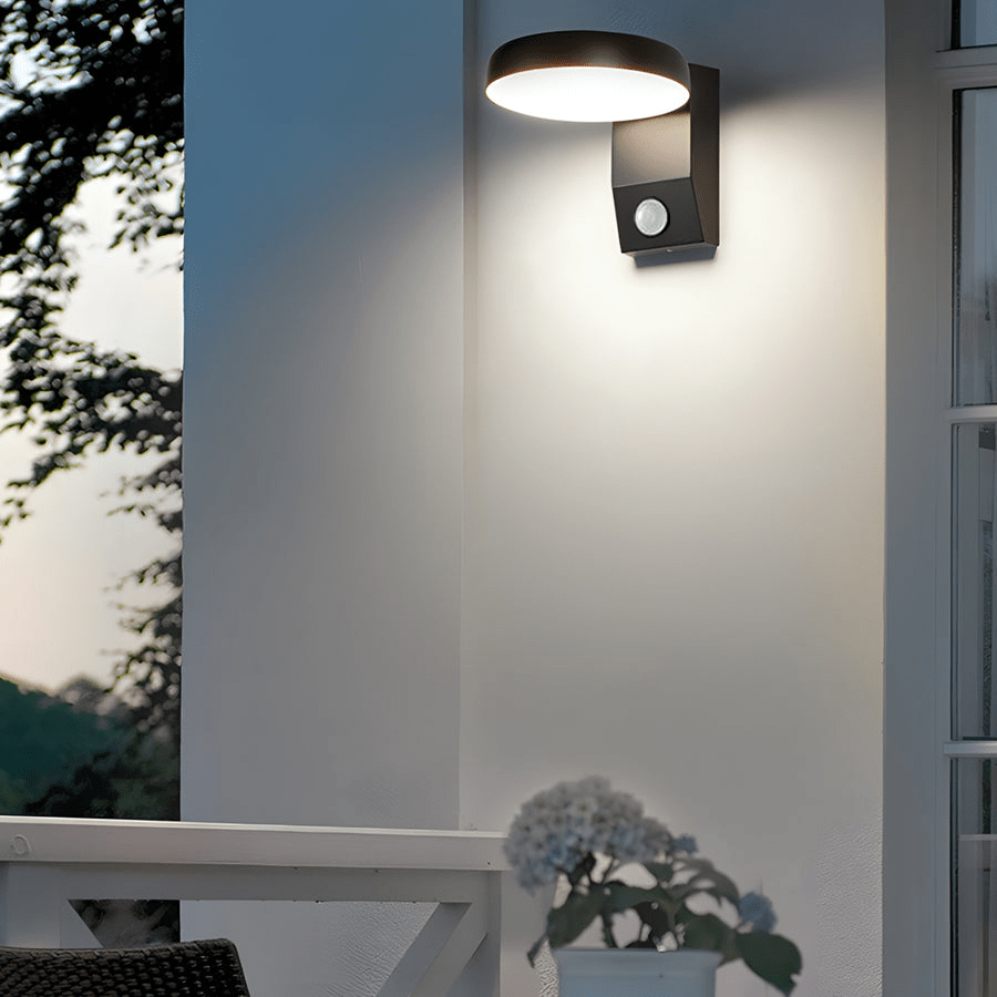 Black Motion Sensor Outdoor Wall Light - Rotatable - Lamp Outdoor