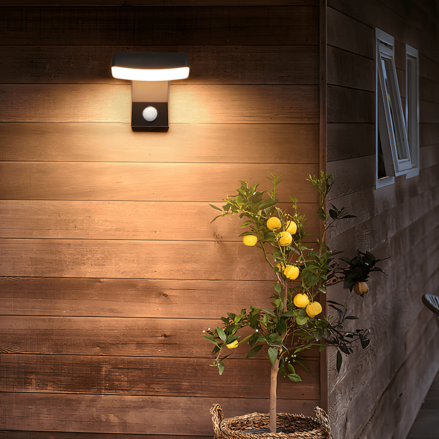 Black Motion Sensor Outdoor Wall Light - Rotatable - Lamp Outdoor