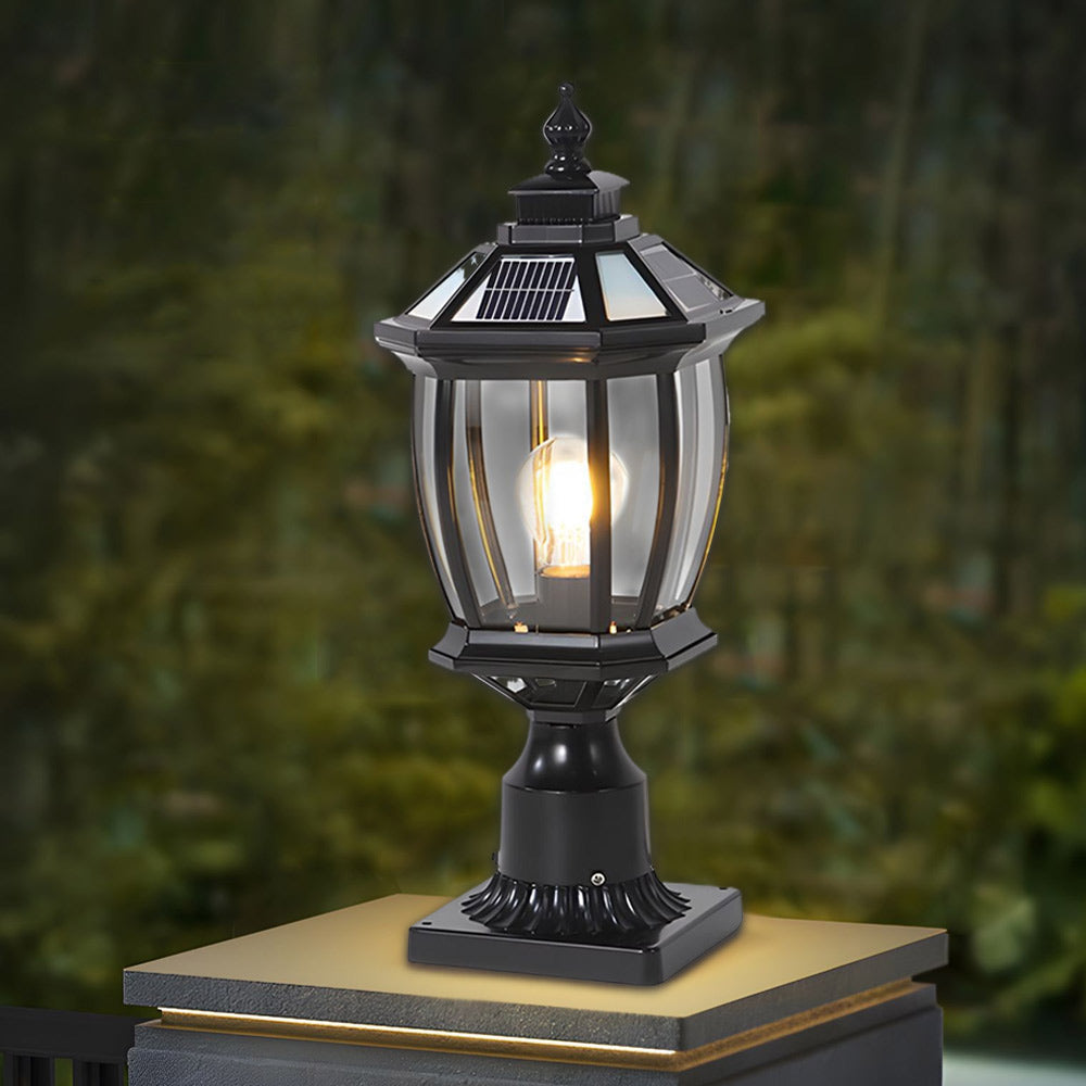 LED Waterproof Solar Column Pillar Lights for Garden - Lamp Outdoor