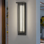 Black Rectangular Transparent Acrylic LED Outdoor Wall Lights - Lamp Outdoor