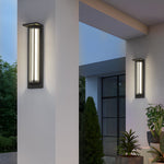 Black Rectangular Transparent Acrylic LED Outdoor Wall Lights - Lamp Outdoor