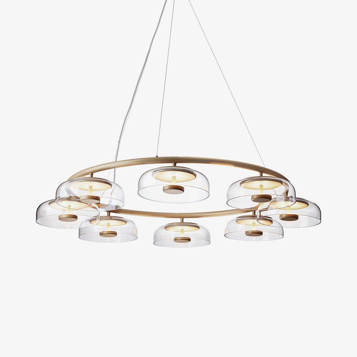Aethera Circular Glass Chandelier - Lamp Outdoor