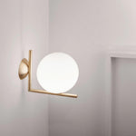 Blown Glass Opal Glass Wall Lamp - Lamp Outdoor