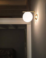 Blown Glass Opal Glass Wall Lamp - Lamp Outdoor