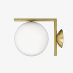 Blown Glass Opal Glass Wall Lamp - Lamp Outdoor