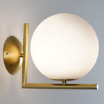 Blown Glass Opal Glass Wall Lamp - Lamp Outdoor