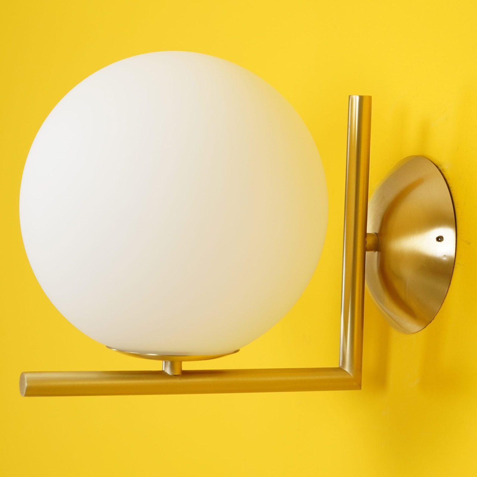 Blown Glass Opal Glass Wall Lamp - Lamp Outdoor