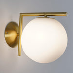 Blown Glass Opal Glass Wall Lamp - Lamp Outdoor