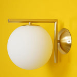 Blown Glass Opal Glass Wall Lamp - Lamp Outdoor