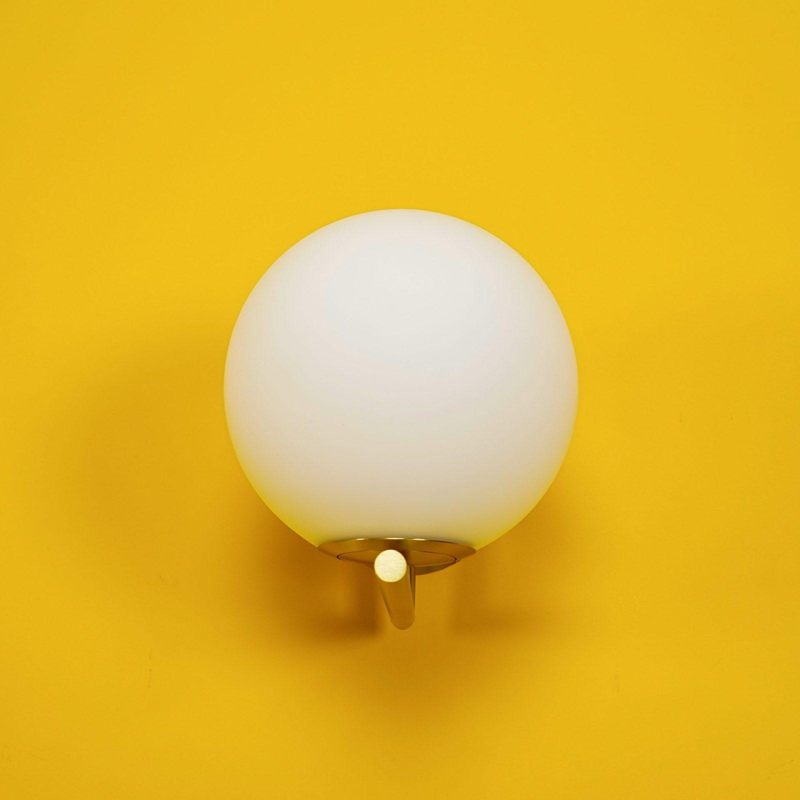 Blown Glass Opal Glass Wall Lamp - Lamp Outdoor