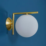 Blown Glass Opal Glass Wall Lamp - Lamp Outdoor