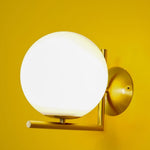 Blown Glass Opal Glass Wall Lamp - Lamp Outdoor