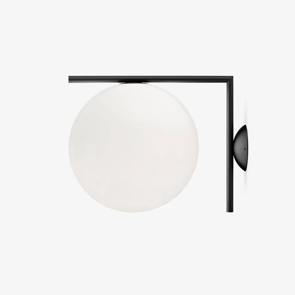 Blown Glass Opal Glass Wall Lamp - Lamp Outdoor