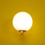 Blown Glass Opal Glass Wall Lamp - Lamp Outdoor