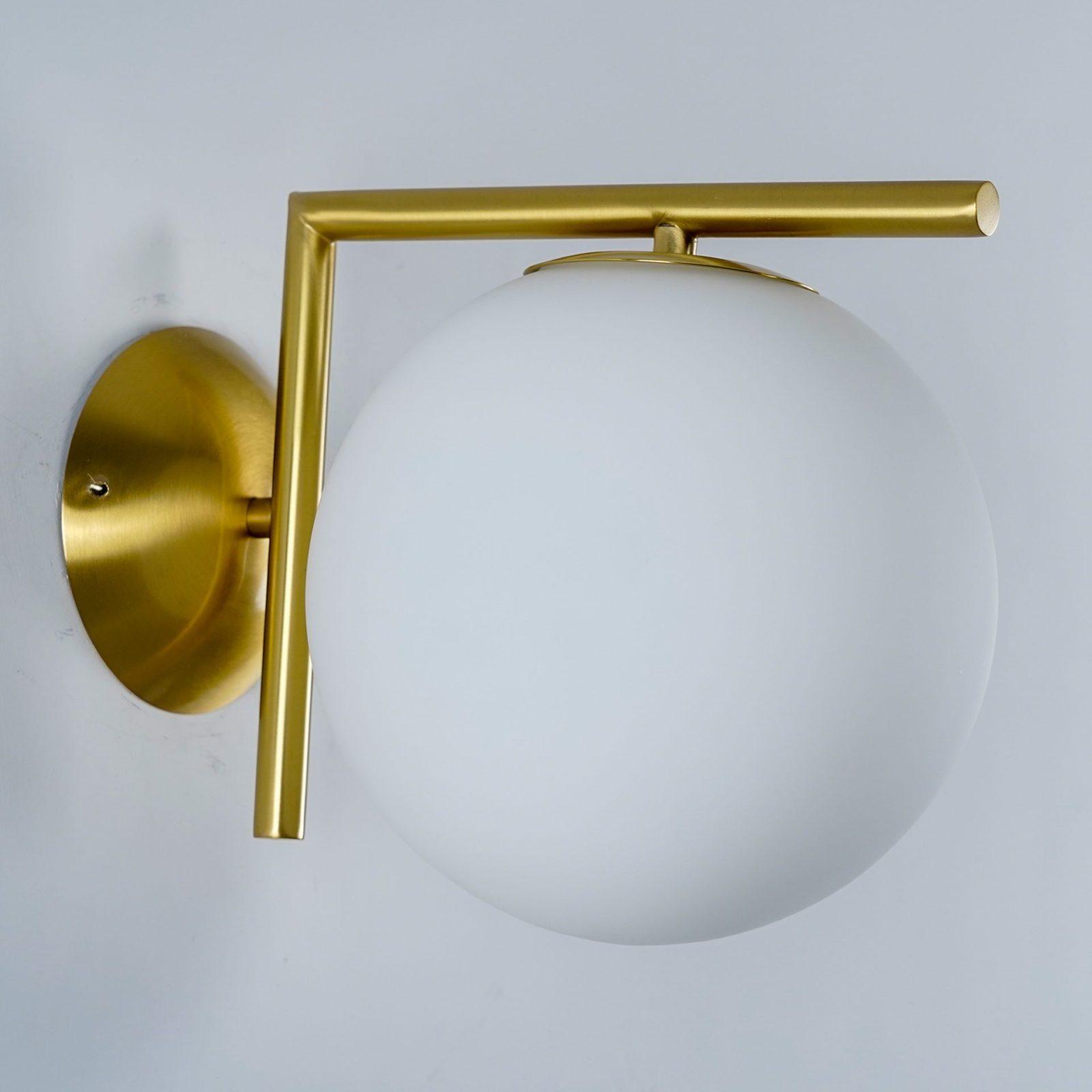 Blown Glass Opal Glass Wall Lamp - Lamp Outdoor