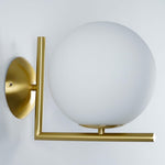 Blown Glass Opal Glass Wall Lamp - Lamp Outdoor
