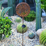 Bohemian Solar Hollow Drum Light LED Metal Outdoor Garden Lamp - Lamp Outdoor