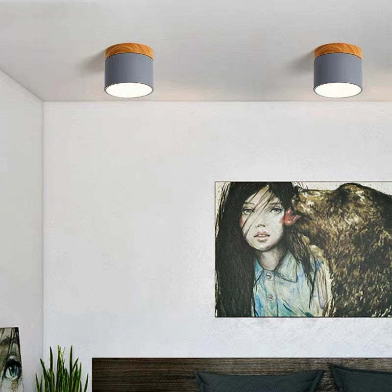 Jojo Cylindrical Flush Mount Ceiling Light - Lamp Outdoor