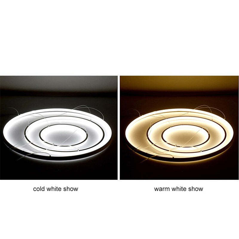 Aluna Pendant Light, Inner Ring Illuminated, White/Black/Gold - Lamp Outdoor