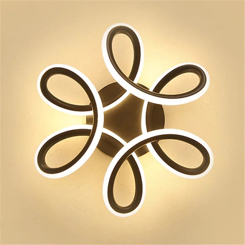 Fael Modern Flower Shape Metal Ceiling Light, Black/White, Hallway - Lamp Outdoor