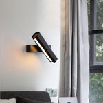 Orin Modern Rectangles Metal Rotatable Wall Lamp, Black/White - Lamp Outdoor