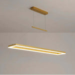 Gloen Modern Rectangular Hanging Pendant Light, Gold/Coffee - Lamp Outdoor