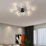 Wesley Flush-Mount Ceiling Light Fireworks, Black/Gold - Lamp Outdoor