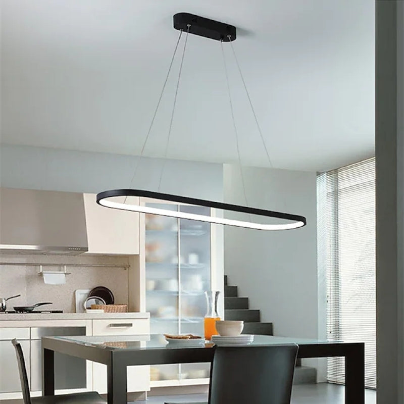 Junel Minimalist Oval Interior Hanging Pendant Light - Lamp Outdoor