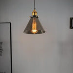 June Industrial Glass Pendant Light Clear/Amber/Smoke Grey - Lamp Outdoor