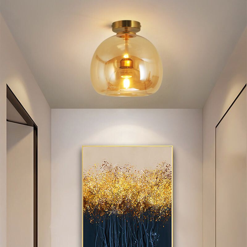 Rhea Glass Semi-Flush Mount Ceiling Light/Pendant Light - Lamp Outdoor
